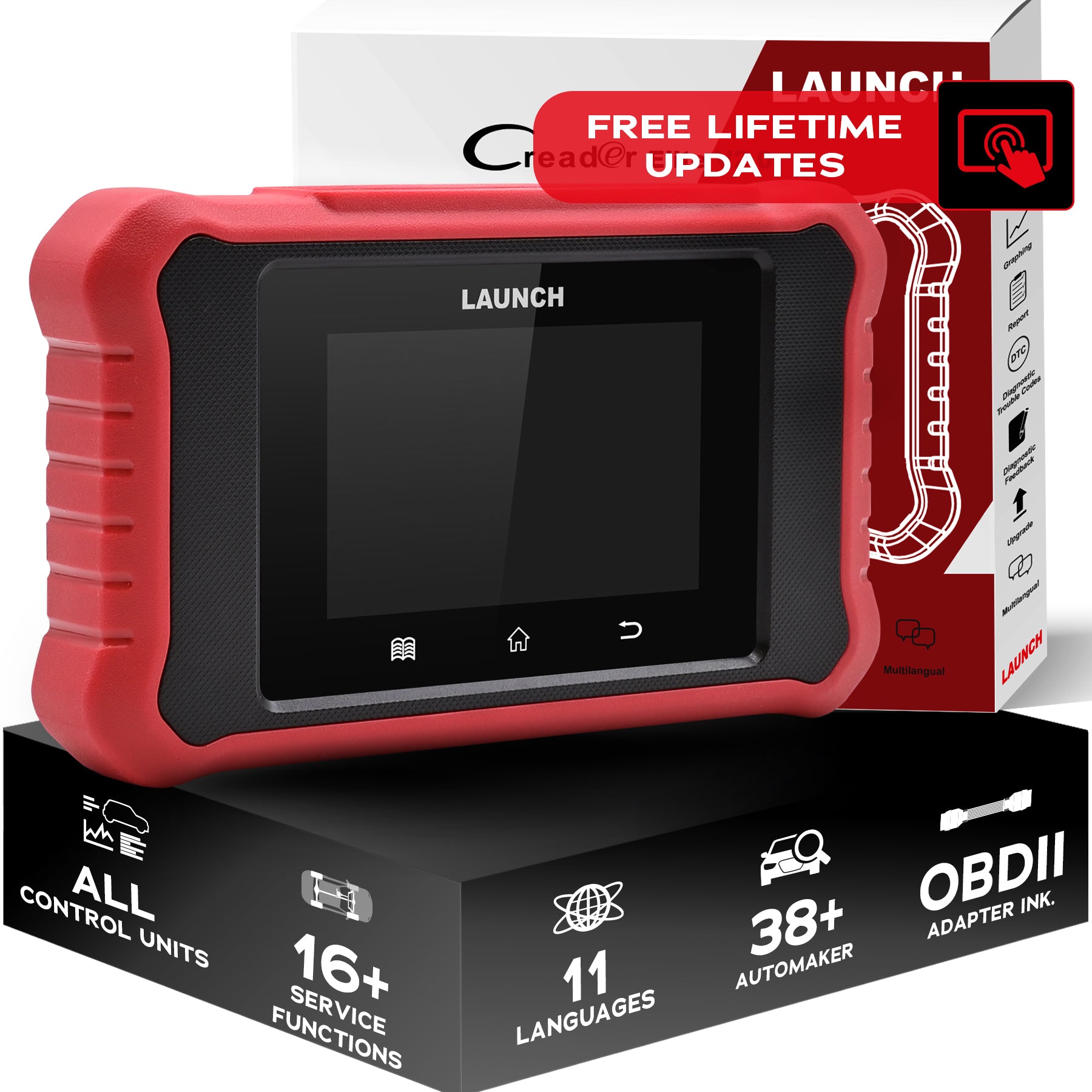 Launch Creader Elite X OBD2 Diagnostic Scanner with Bi-Directional Control