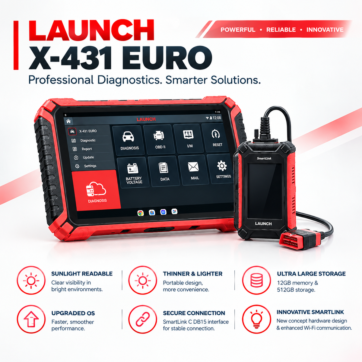 Launch X-431 EURO Ex-Demo with 1 Year Gold Software Included -saving £1,404