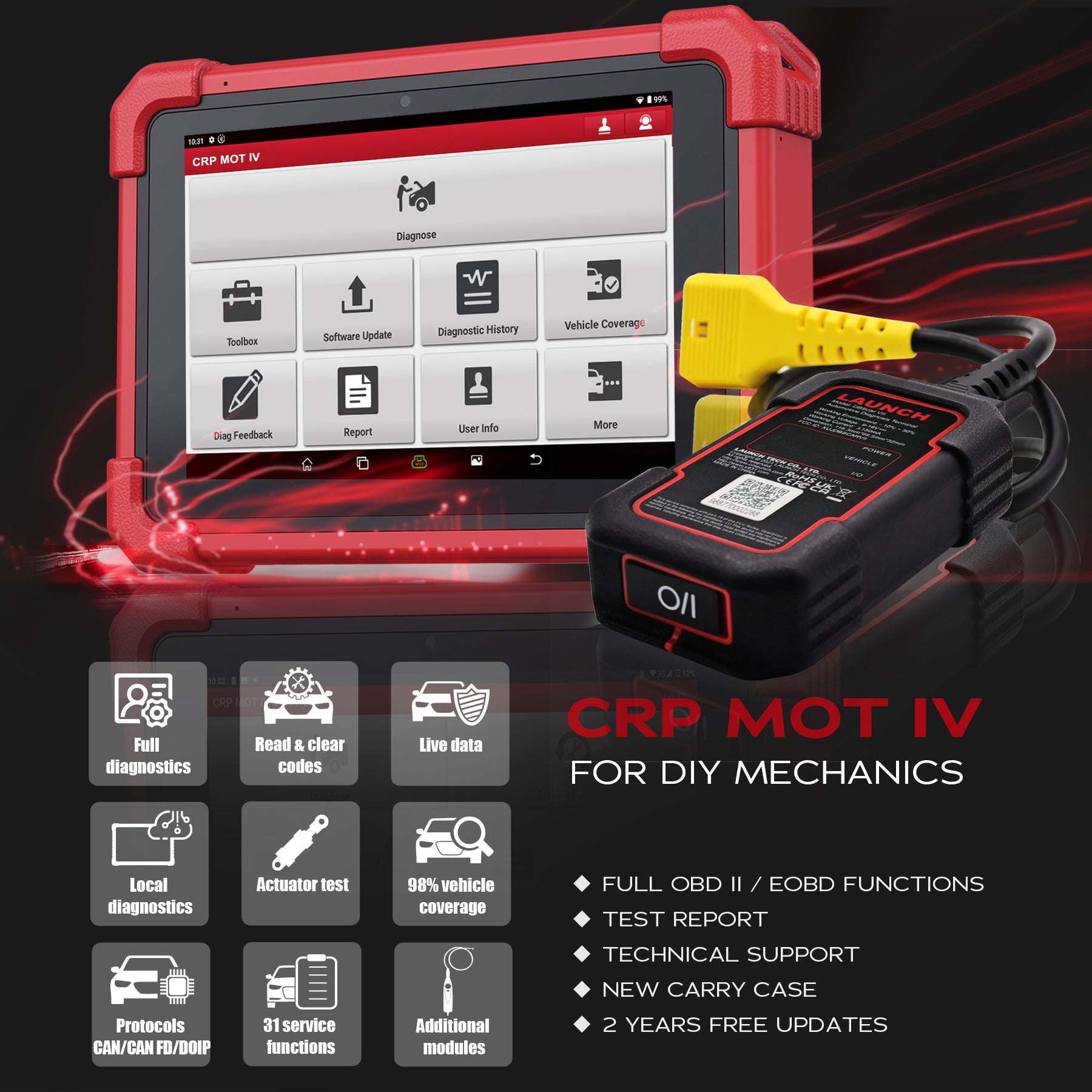 Launch CRP MOT IV Automotive Diagnostic Tool